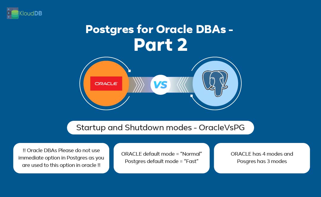 Postgres for Oracle DBAs - Shutdown and Startup Modes